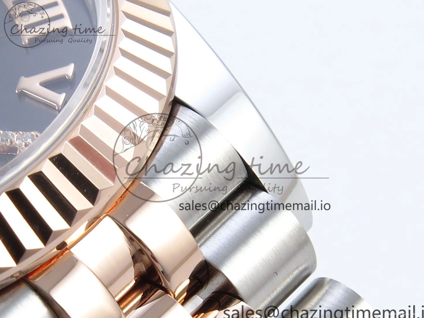 Best AAA Replica Sites Bracelet RG Dial Gray Jubilee 31 DateJust Steel 516 Roman ARF Edition SS Diamonds on 904L 1:1 278271 Best StreetReady ETA 0117